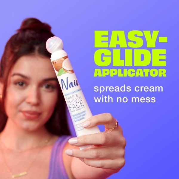 NAIR Exfoliating Facial Hair Removal Cream for Women - Smooth Skin Solution with Collagen for Sensitive Skincare - Image 3