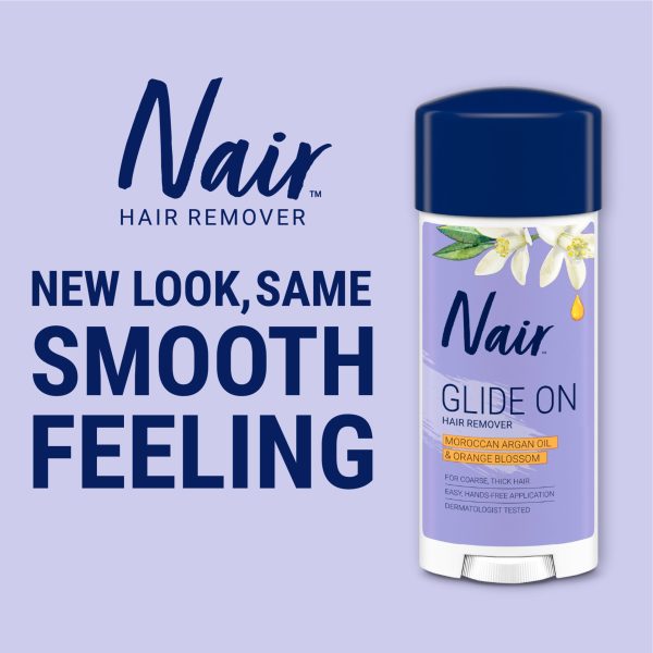 Nair Glide On Hair Removal Cream, Arm, Leg, and Bikini Hair Remover, Depilatory Cream, 3.3 Oz Stick - Image 12