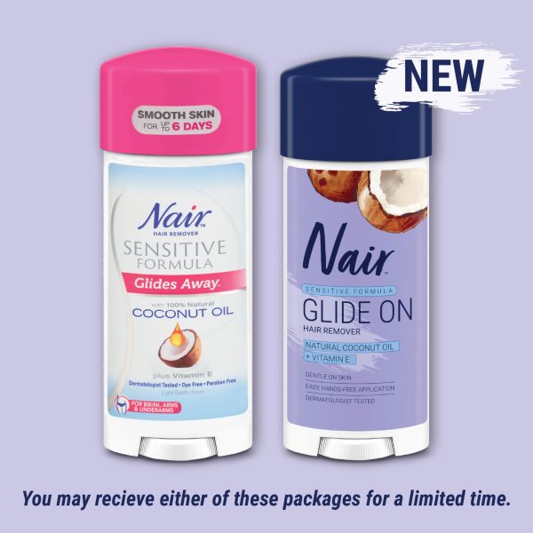 Nair Hair Remover Sensitive Formula Glide On Depilatory Cream 3.3 oz - Image 13