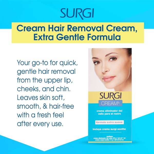 Surgiwax Facial Hair Removal Cream for Women – Depilatory Cream for Face, Neck, & Sensitive Skin, Professional Hair Remover, 1 oz - Image 5