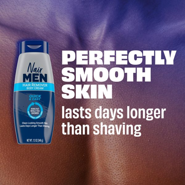 Nair Men Body Cream Hair Remover, Body Hair Removal Cream, 12 oz - Image 2
